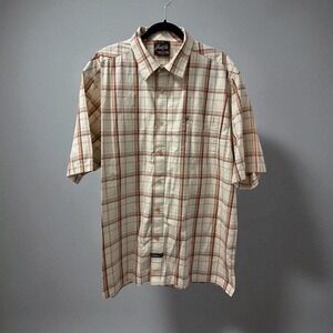 South Pole XL Mens‎ Plaid Short Sleeve Button Up Shirt Authentic Collection Y2K